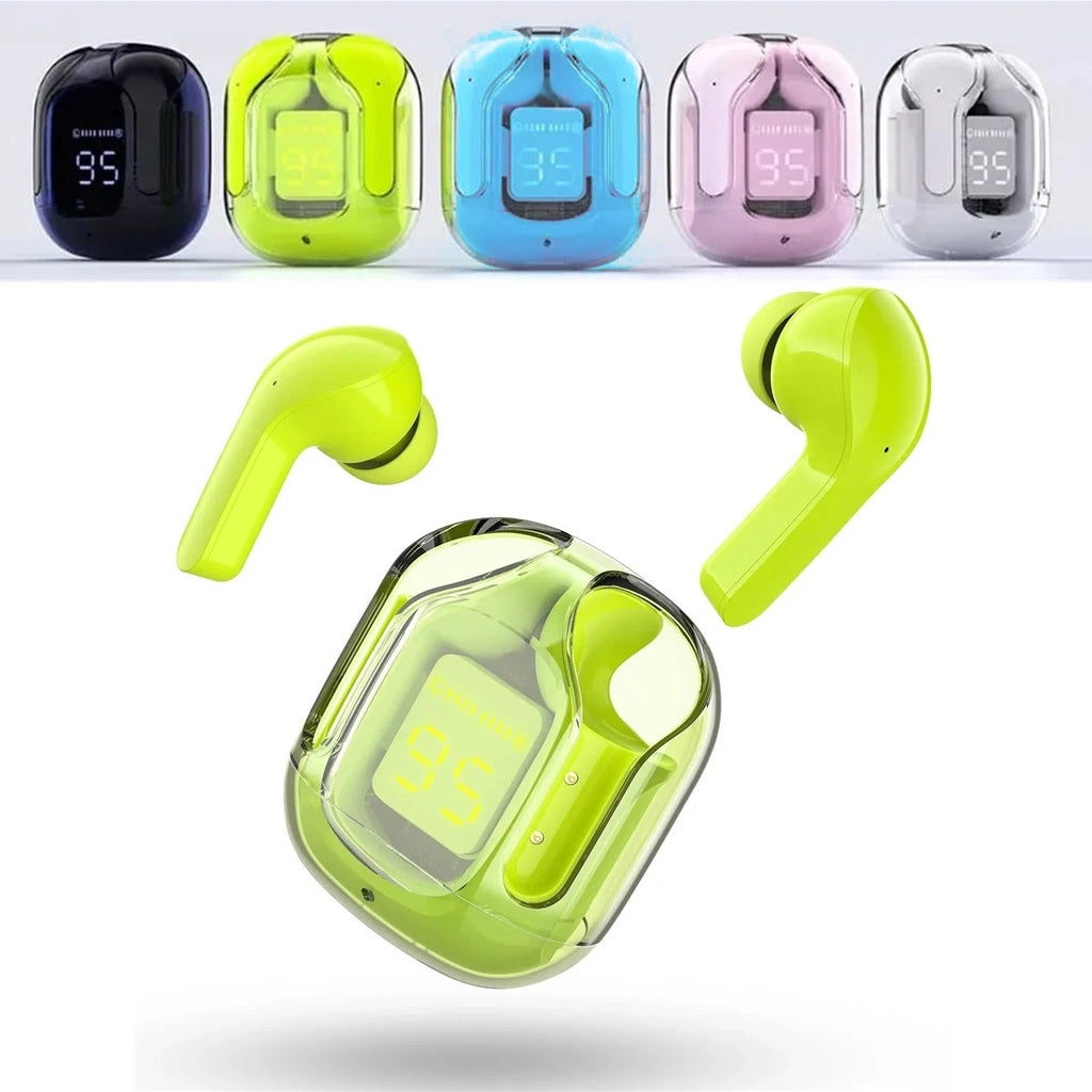 Air31 Earbuds Wireless Crystal Transparent Bluetooth 5.3 Air 31 Ear buds Wireless Headset Transparent Charging Case